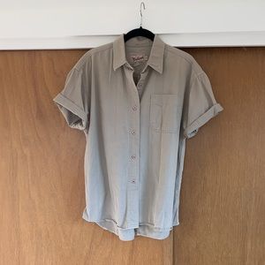 Khaki shirt sleeve work shirt
